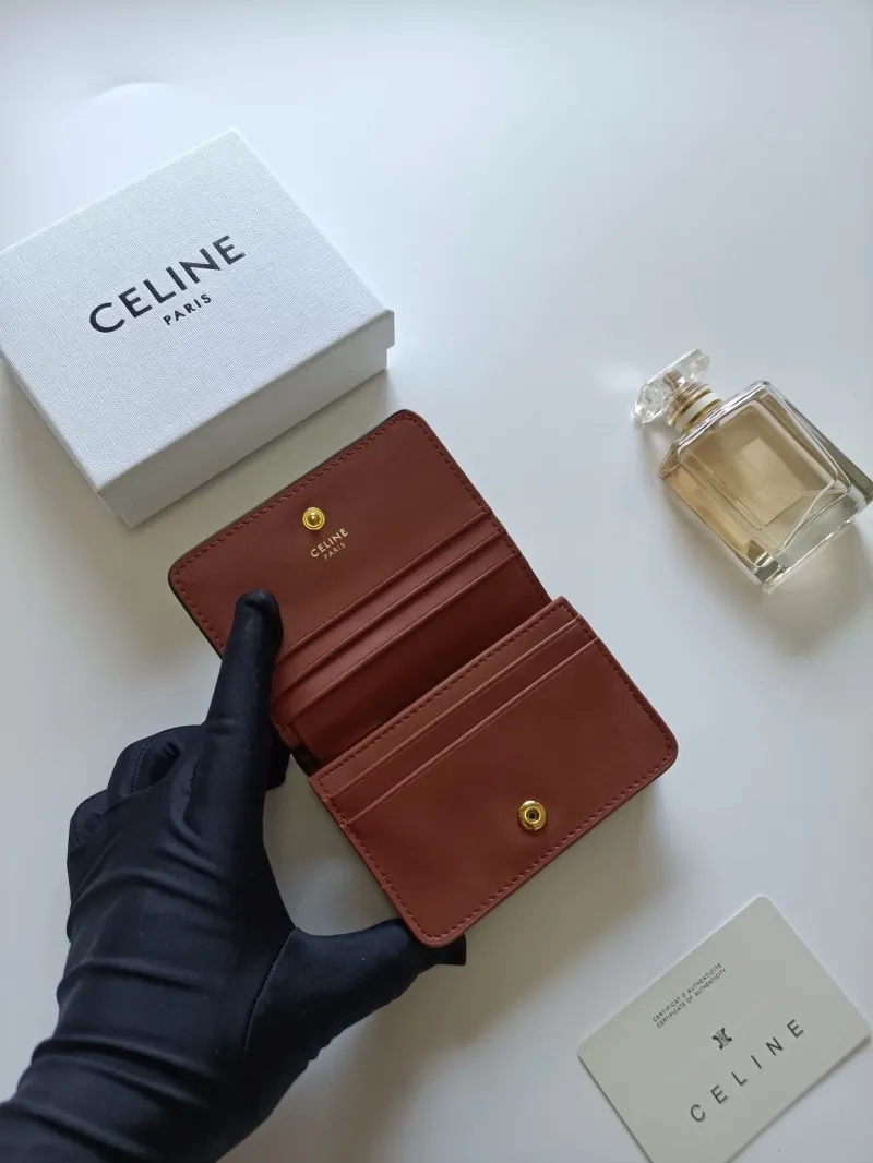 Celine White Monogram Compact Wallet - Image 5