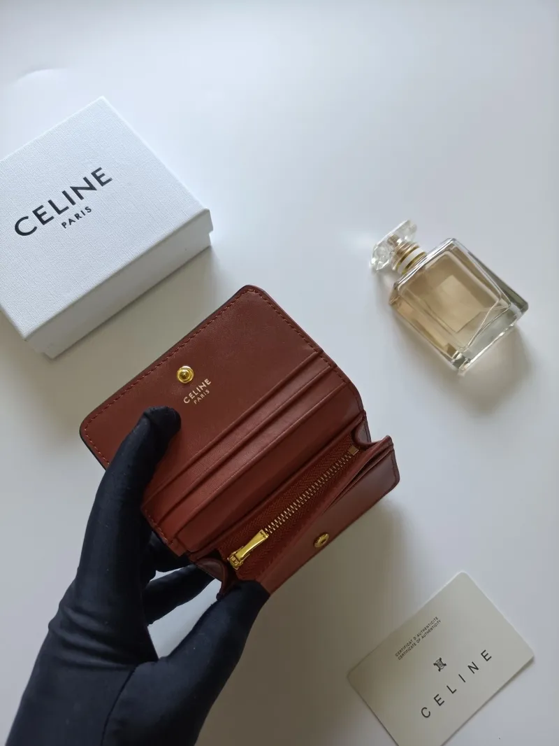 Celine White Monogram Compact Wallet - Image 6