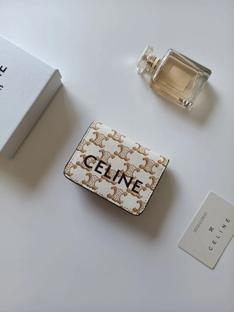 Alternative view of Celine White Monogram Compact Wallet