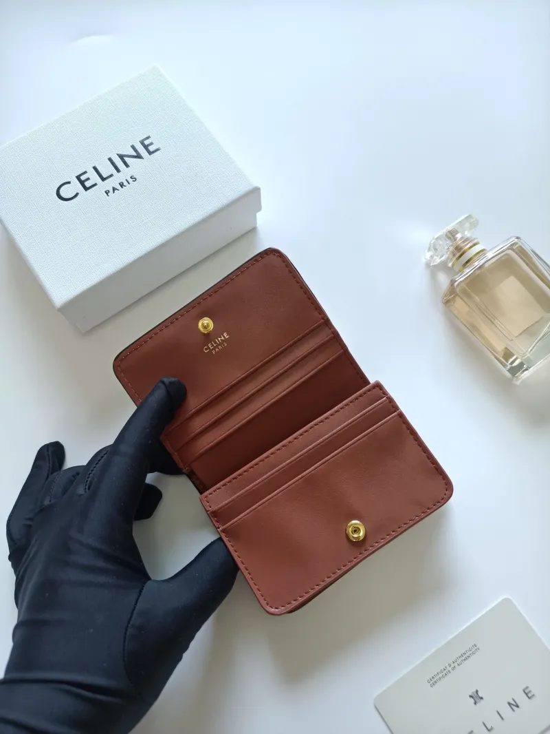 Celine White Monogram Compact Wallet - Image 5