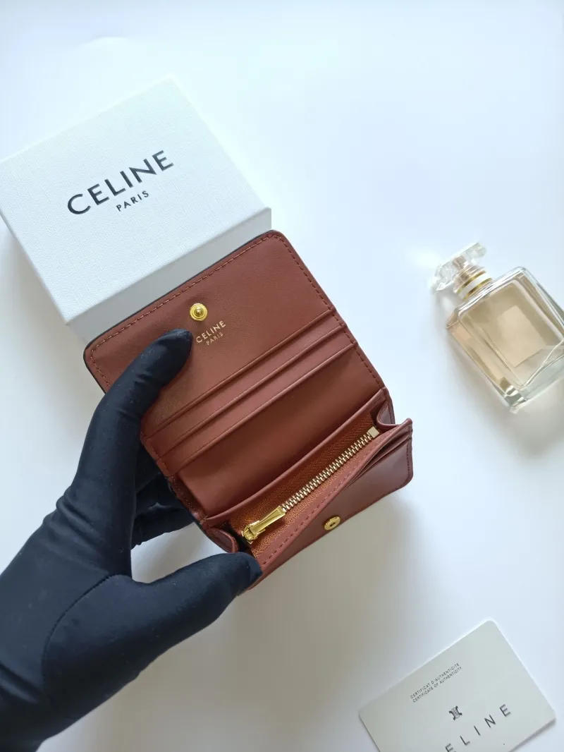 Celine White Monogram Compact Wallet - Image 6