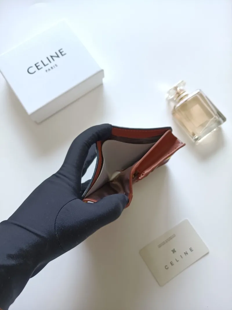 Celine White Monogram Compact Wallet - Image 7
