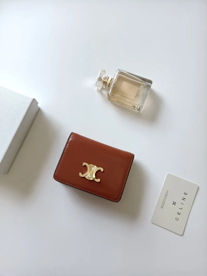Alternative view of Celine Brown Small Leather Wallet 127
