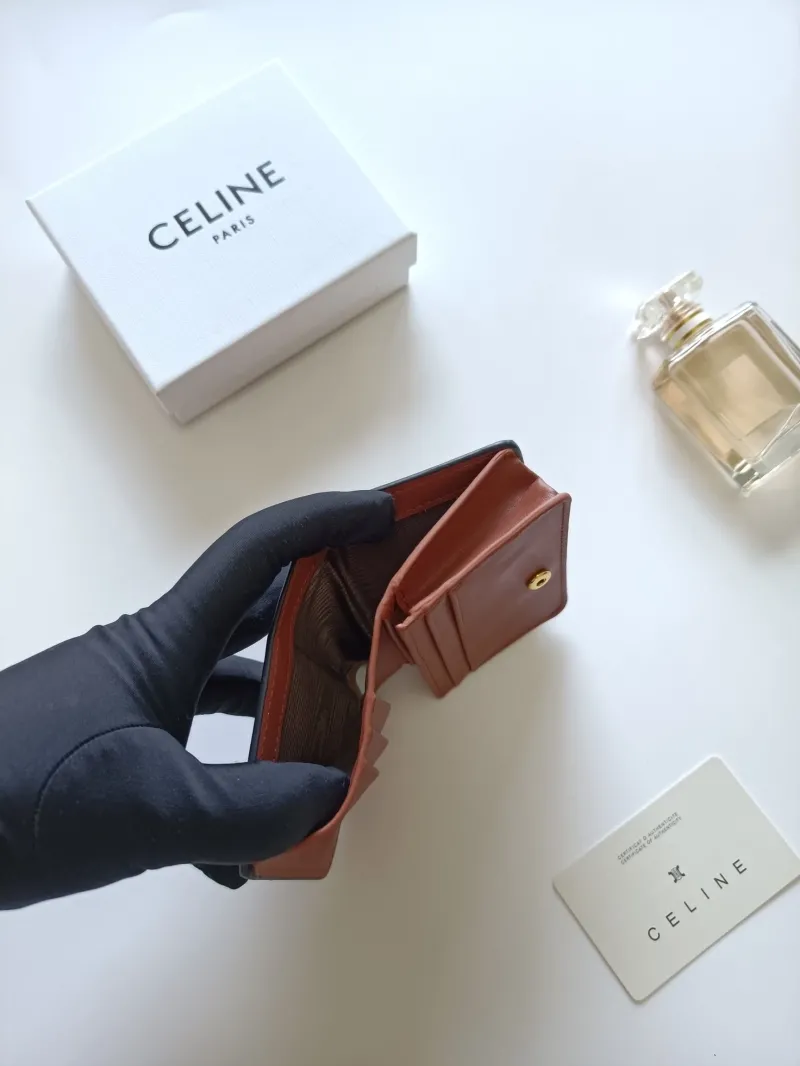 Celine Brown Small Leather Wallet 127 - Image 7