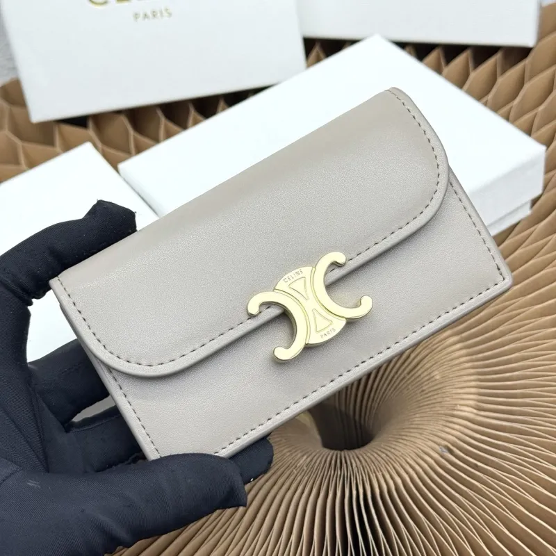 Alternative view of Celine Gray Leather Card Wallet SKU 133