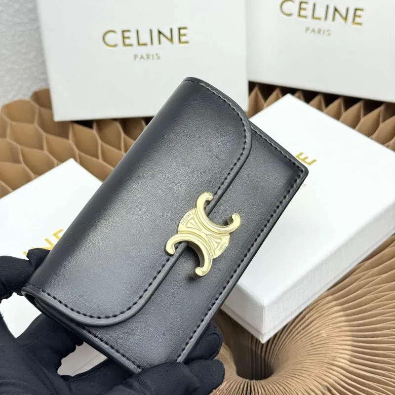 Alternative view of Celine Black Leather Card Holder Wallet