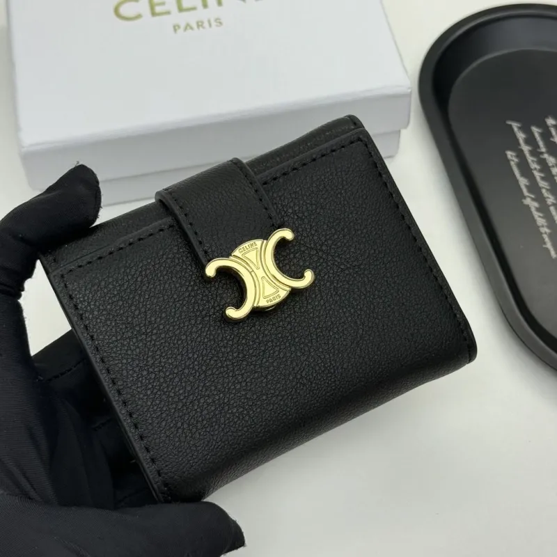 Alternative view of Celine Black Compact Leather Wallet