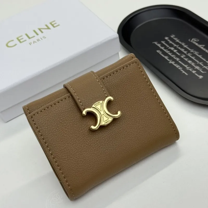Celine Brown Small Leather Wallet 136