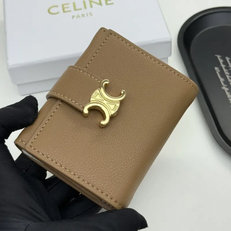 Celine Brown Small Leather Wallet 136 - Image 3