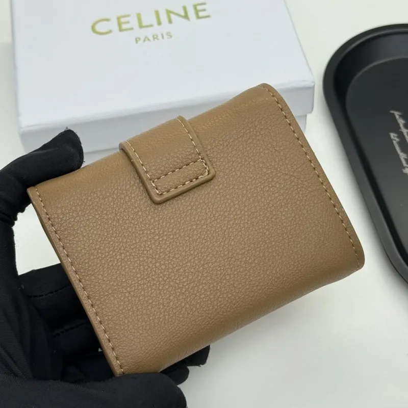 Celine Brown Small Leather Wallet 136 - Image 4