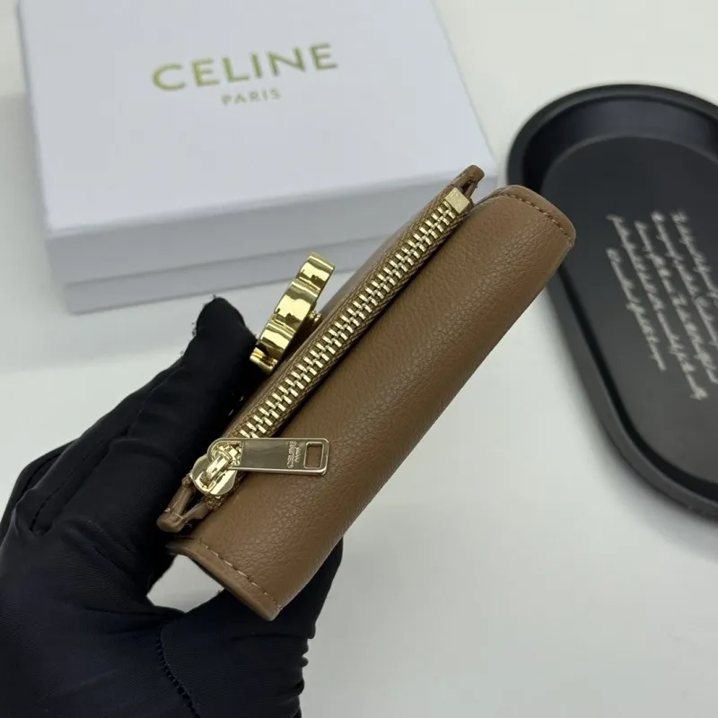 Celine Brown Small Leather Wallet 136 - Image 6