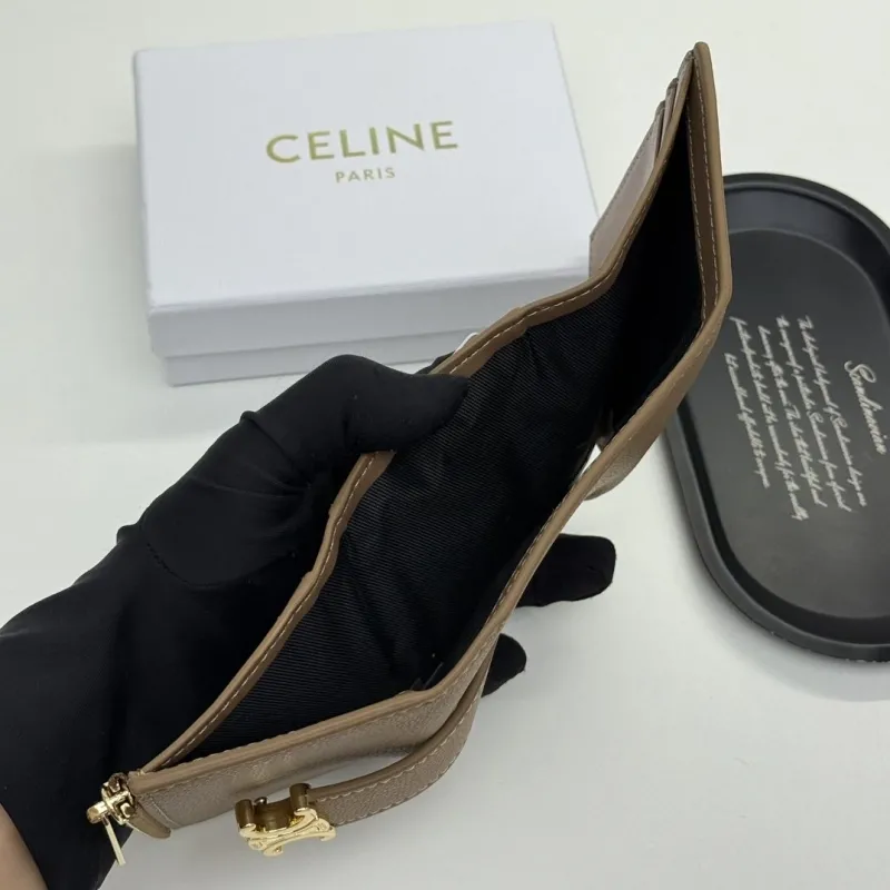 Celine Brown Small Leather Wallet 136 - Image 7