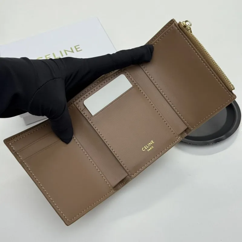Celine Brown Small Leather Wallet 136 - Image 9