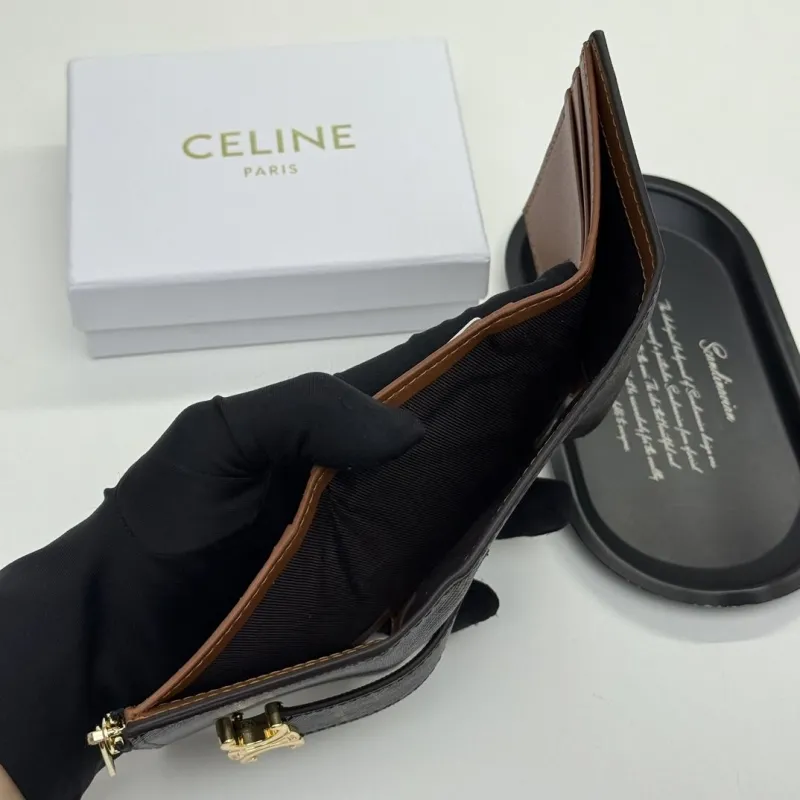Celine Monogram Compact Wallet 138 - Image 9