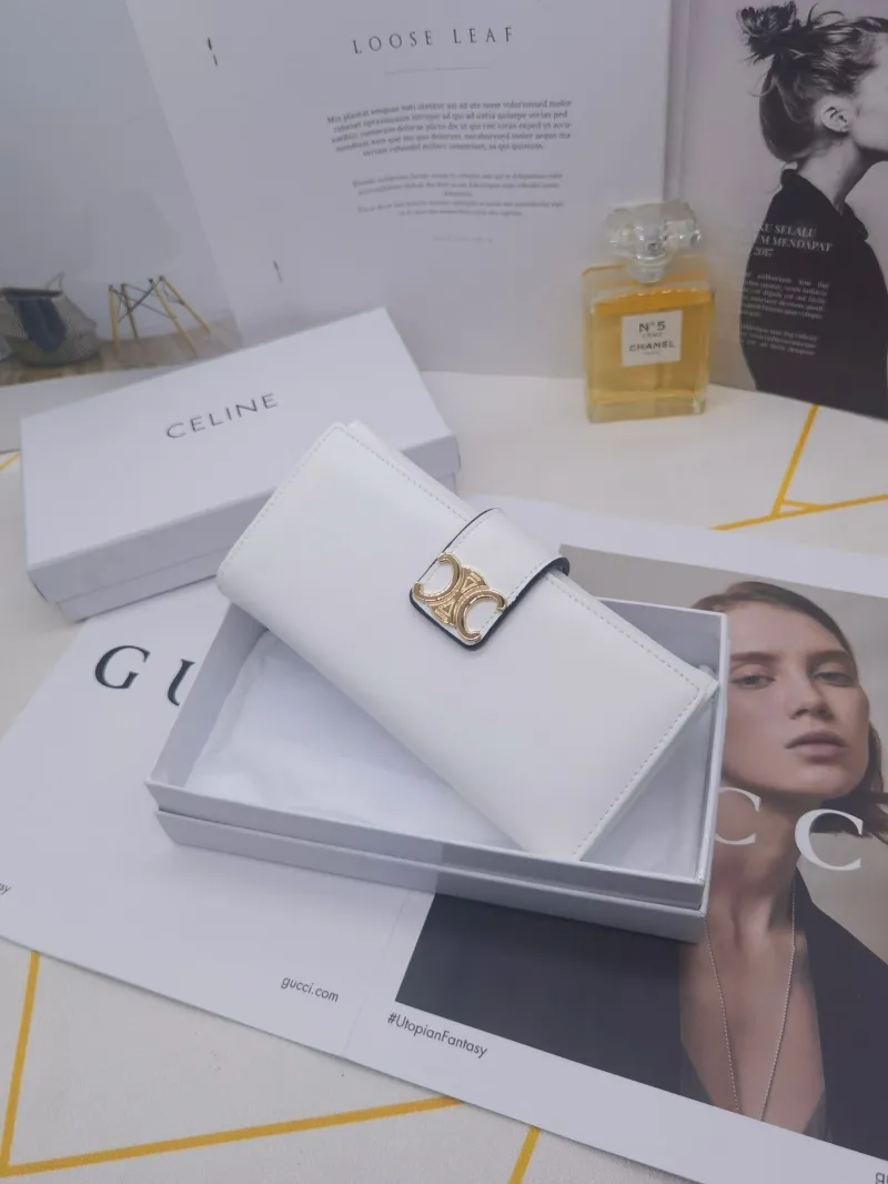 Celine Leather Long Wallet 8395 - Image 4