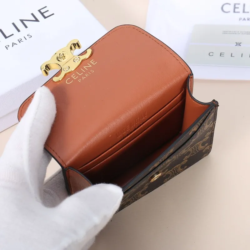 Celine Triomphe Monogram Small Wallet 220 - Image 5