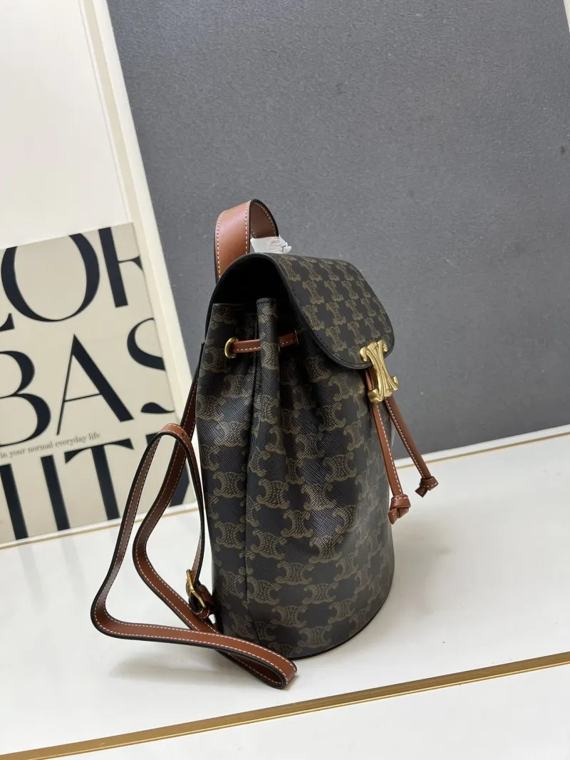 Celine TT118702 Brown Monogram Backpack Size 25-18-13 - Image 4