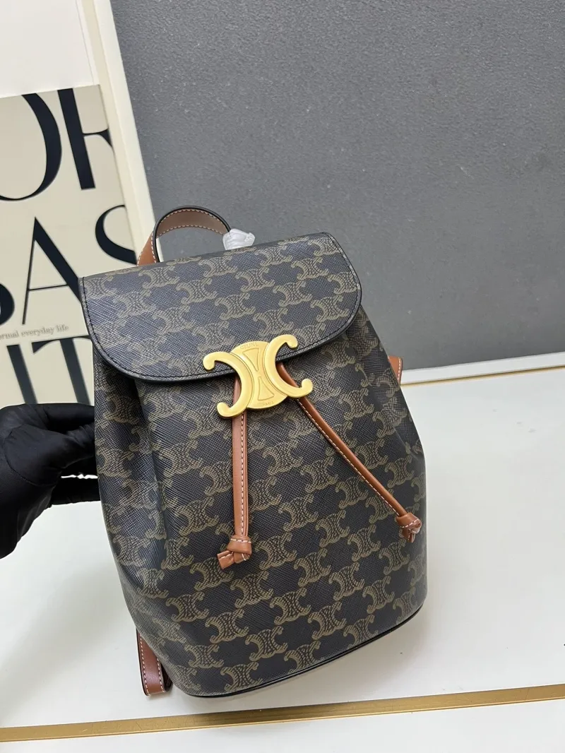 Celine TT118702 Brown Monogram Backpack Size 25-18-13 - Image 5
