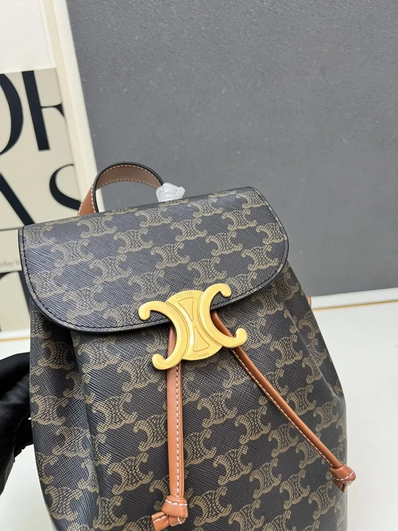 Celine TT118702 Brown Monogram Backpack Size 25-18-13 - Image 6