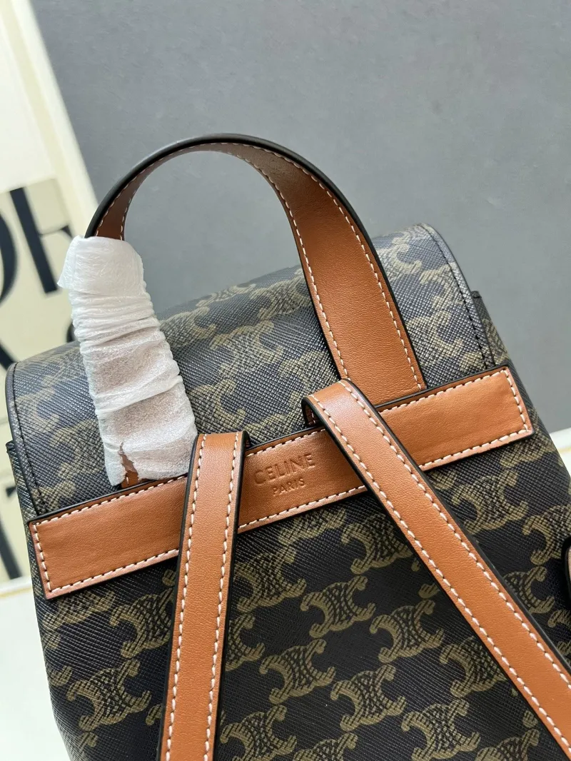 Celine TT118702 Brown Monogram Backpack Size 25-18-13 - Image 8