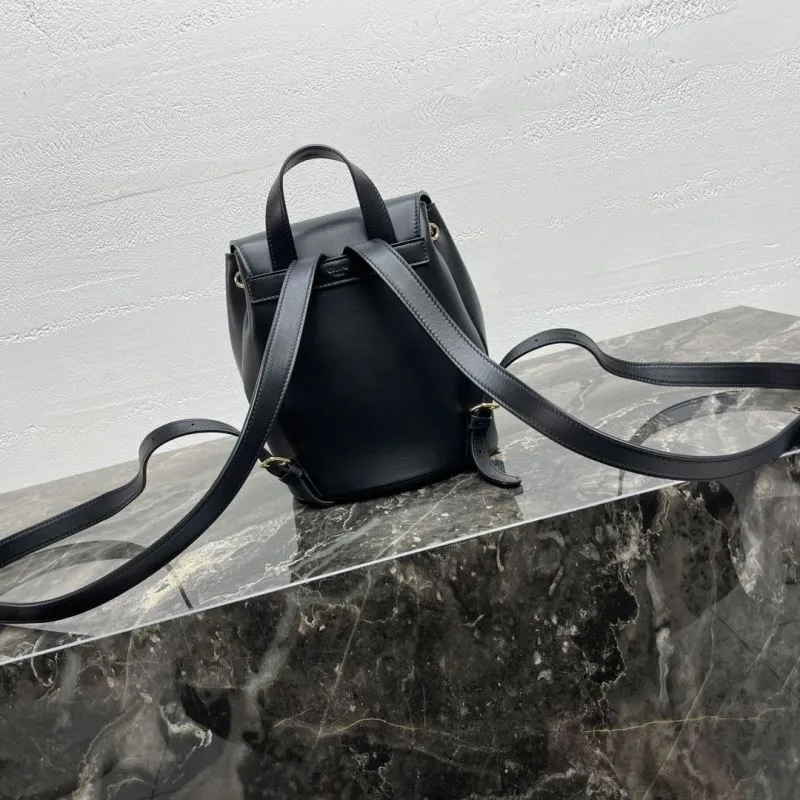 Celine Black Leather Mini Backpack - Image 4