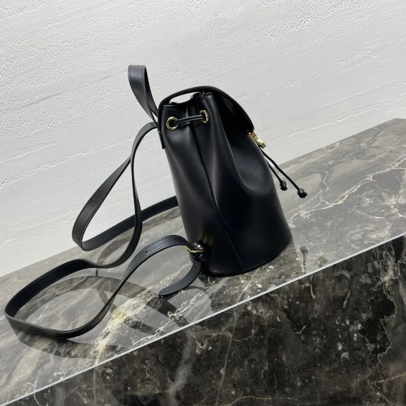 Celine Black Leather Mini Backpack - Image 3