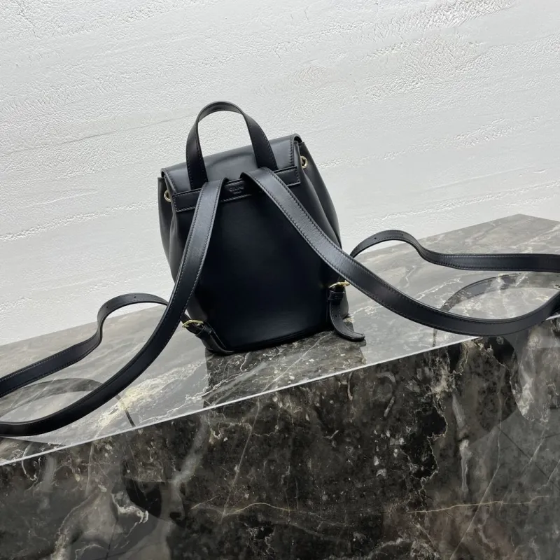 Celine Black Leather Mini Backpack - Image 4