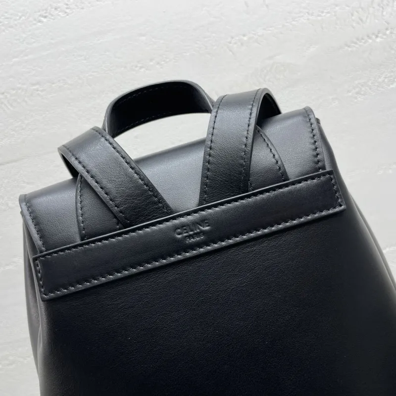 Celine Black Leather Mini Backpack - Image 6