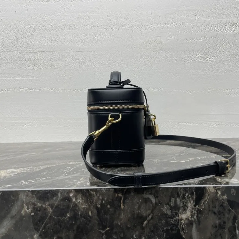 Celine Black Leather Vanity Crossbody Bag - Image 3