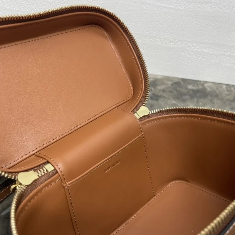 Celine Brown Leather Vanity Crossbody Bag - Image 9
