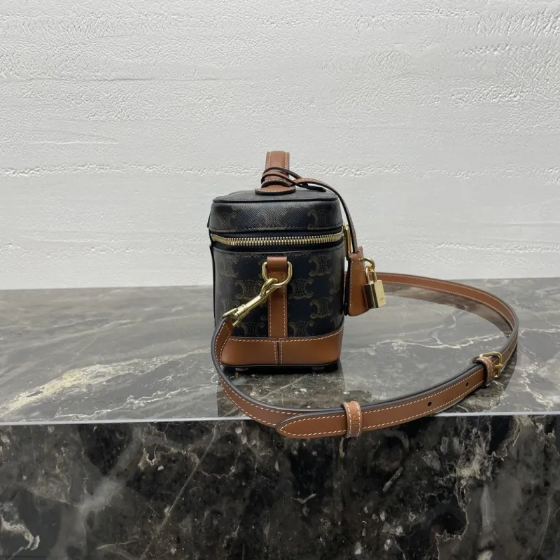 Celine Dark Brown Vanity Crossbody Cosmetic Bag - Image 3