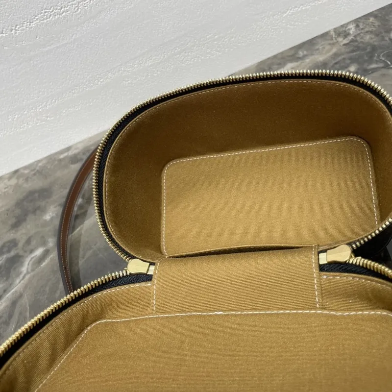 Celine Dark Brown Vanity Crossbody Cosmetic Bag - Image 9