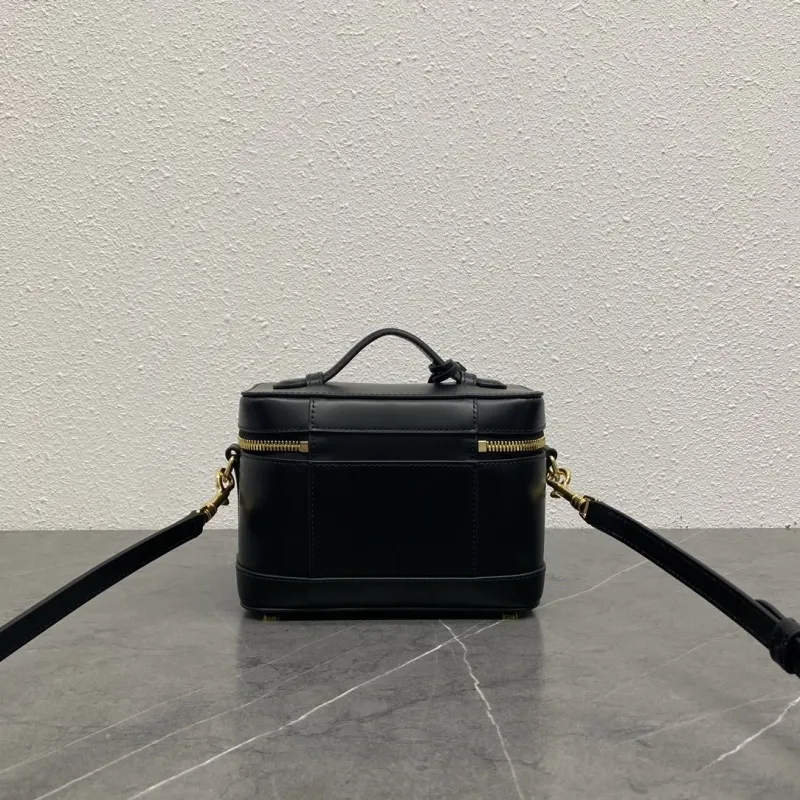 Celine Black Leather Vanity Crossbody Bag - Image 3
