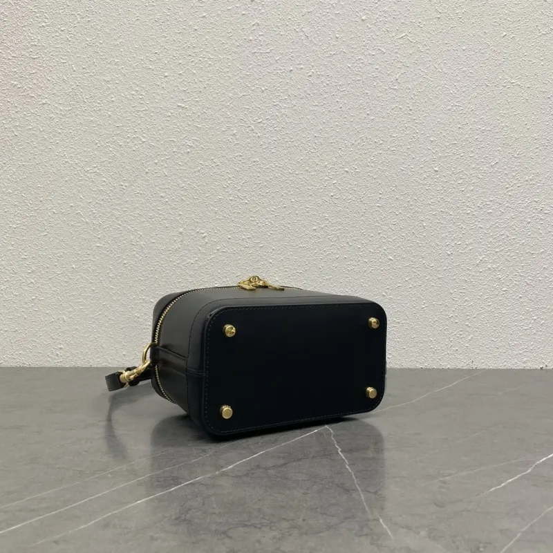 Celine Black Leather Vanity Crossbody Bag - Image 4