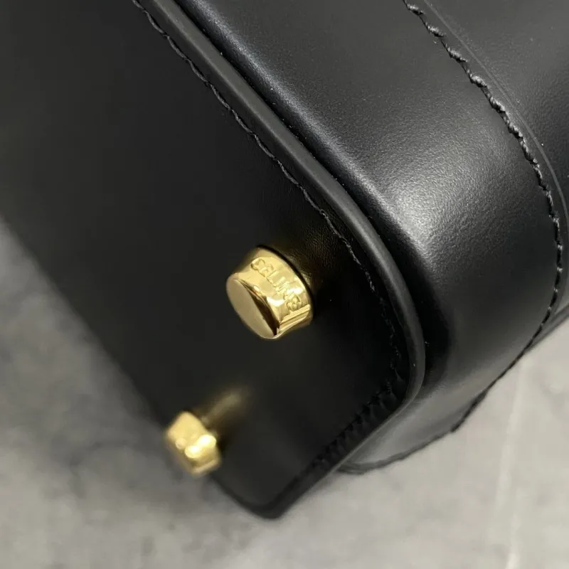 Celine Black Leather Vanity Crossbody Bag - Image 5