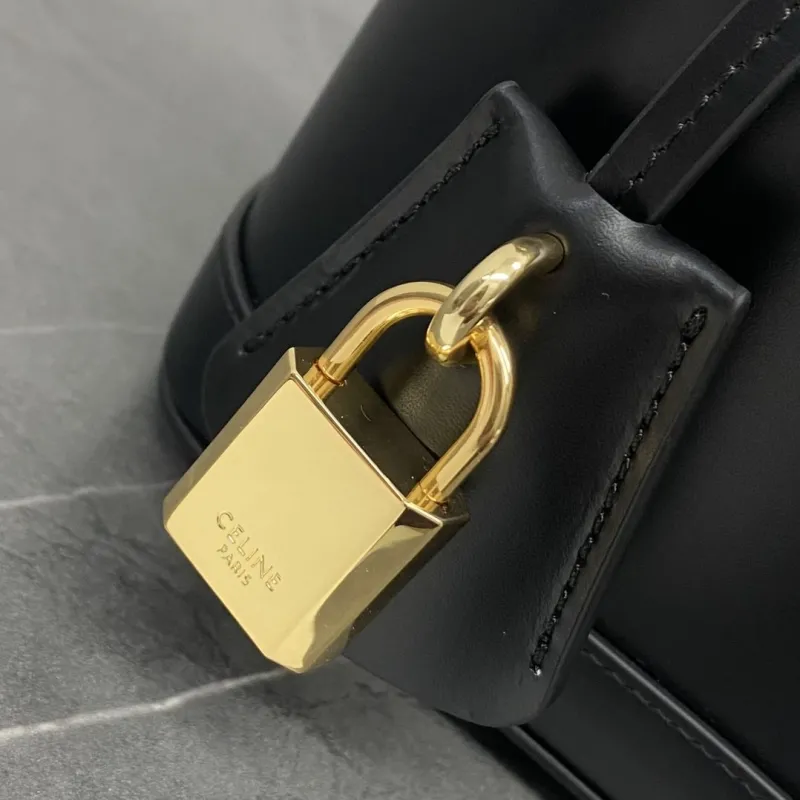 Celine Black Leather Vanity Crossbody Bag - Image 9