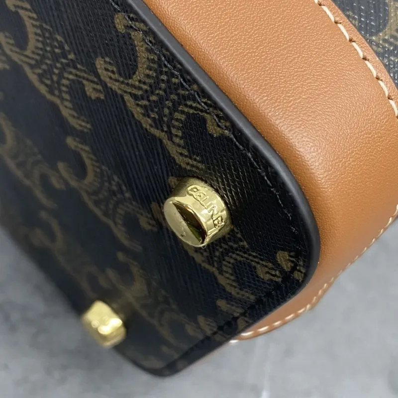 Celine Monogram Brown Cosmetic Vanity Crossbody Bag - Image 4