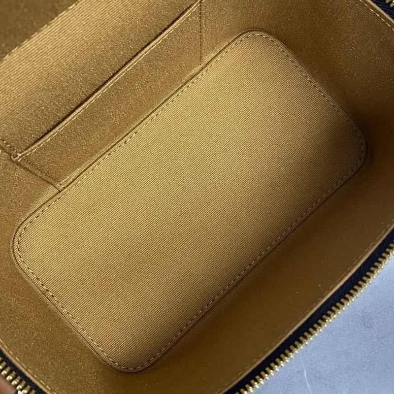 Celine Monogram Brown Cosmetic Vanity Crossbody Bag - Image 7