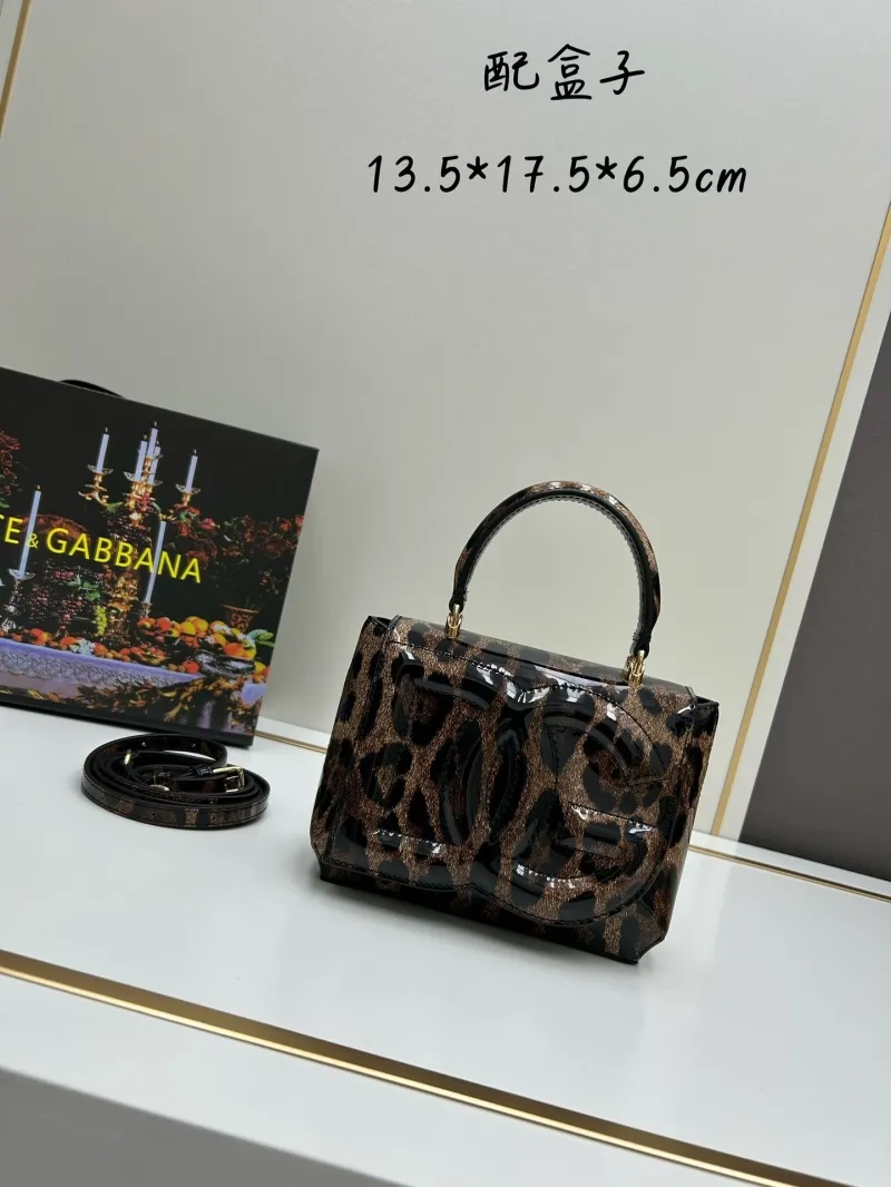 Dolce Gabbana Leopard Print Handbag 29 With Box