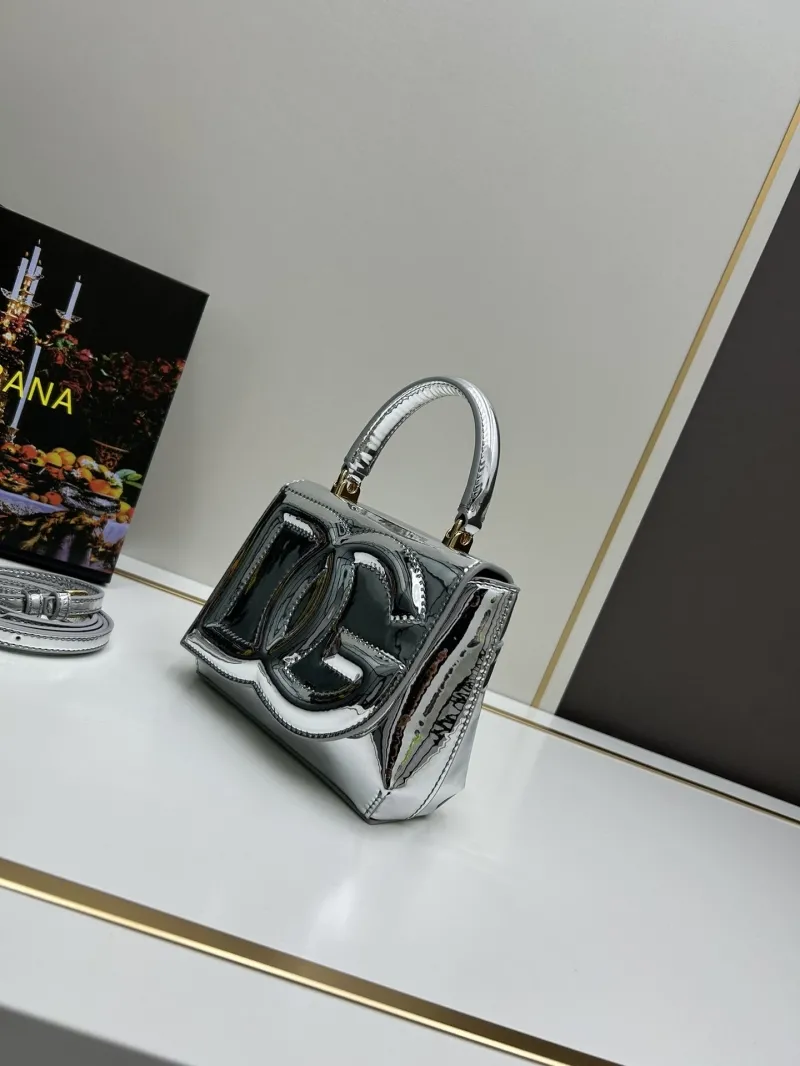 Alternative view of Dolce & Gabbana Silver Metallic Top Handle Handbag 32