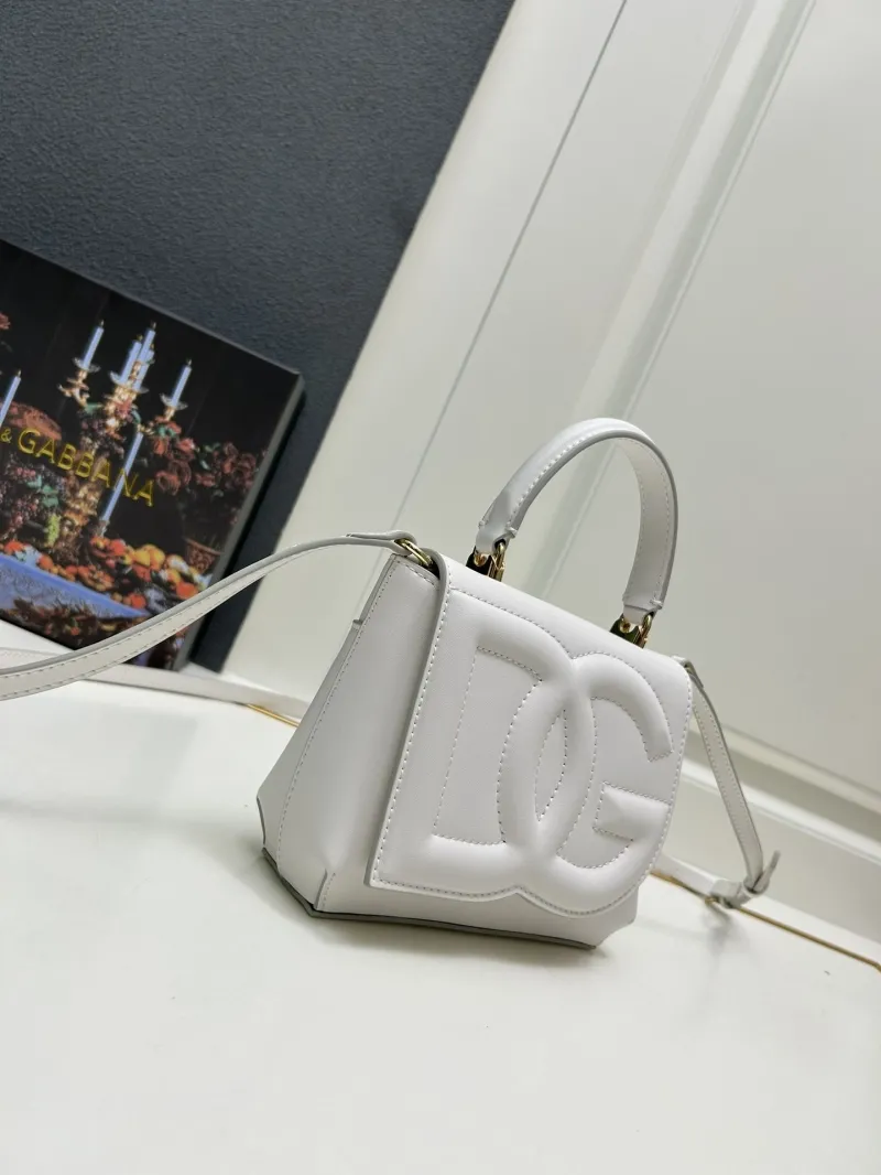 Dolce & Gabbana White Leather Crossbody Handbag Model 6658 - Image 3