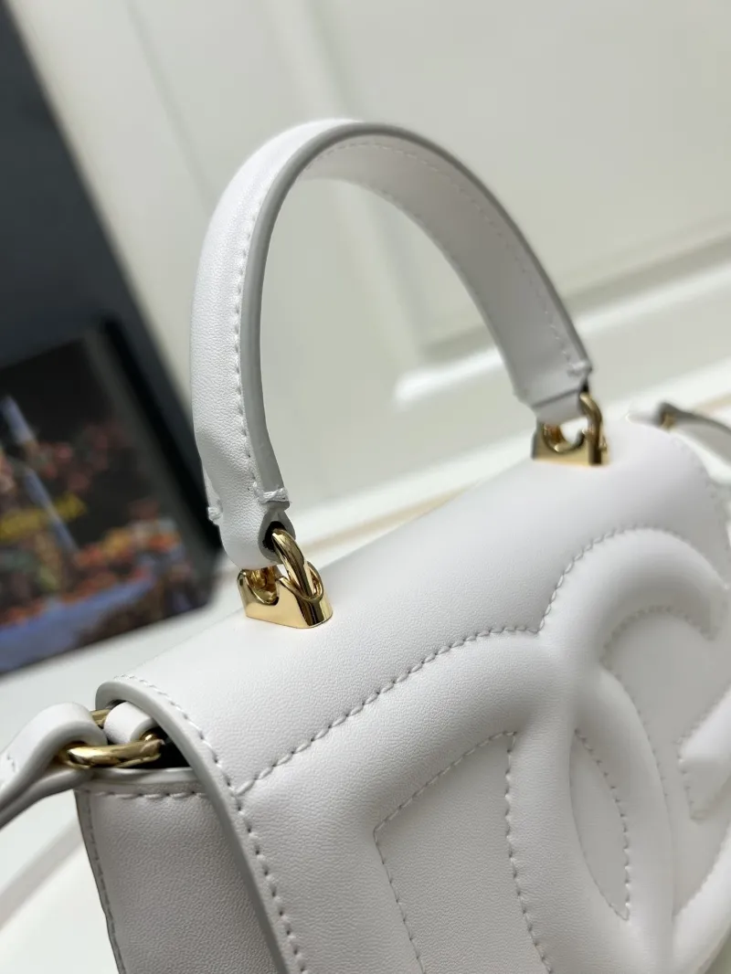 Dolce & Gabbana White Leather Crossbody Handbag Model 6658 - Image 5