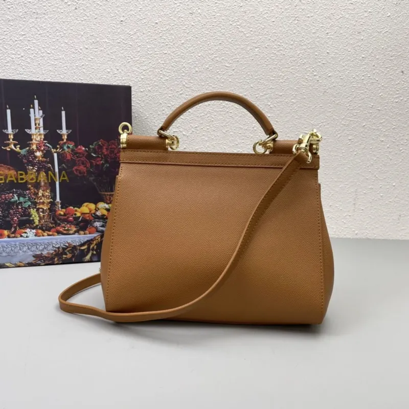 Alternative view of Dolce Gabbana Brown Leather Handbag 208