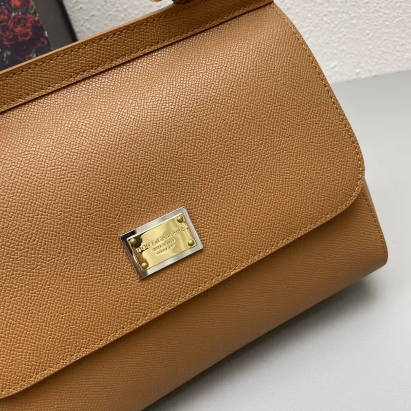 Dolce Gabbana Brown Leather Handbag 208 - Image 4