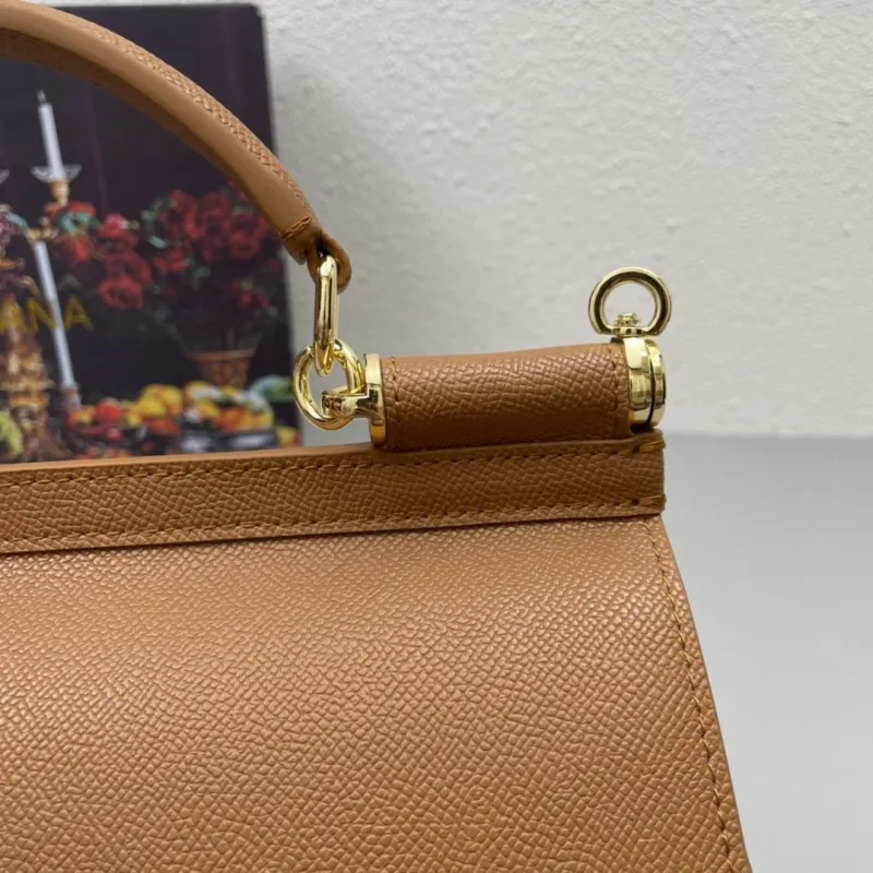 Dolce Gabbana Brown Leather Handbag 208 - Image 5