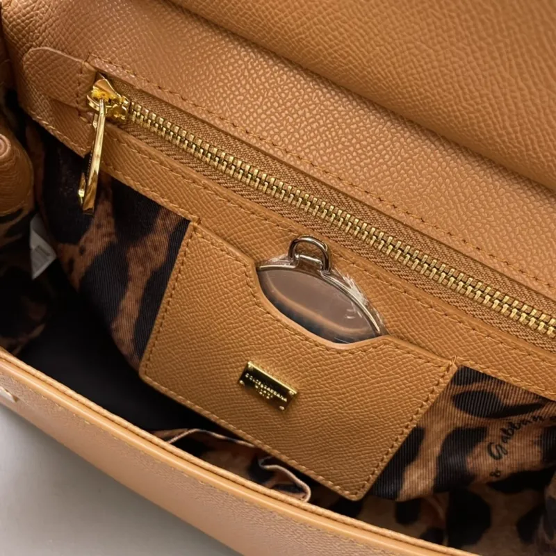 Dolce Gabbana Brown Leather Handbag 208 - Image 9
