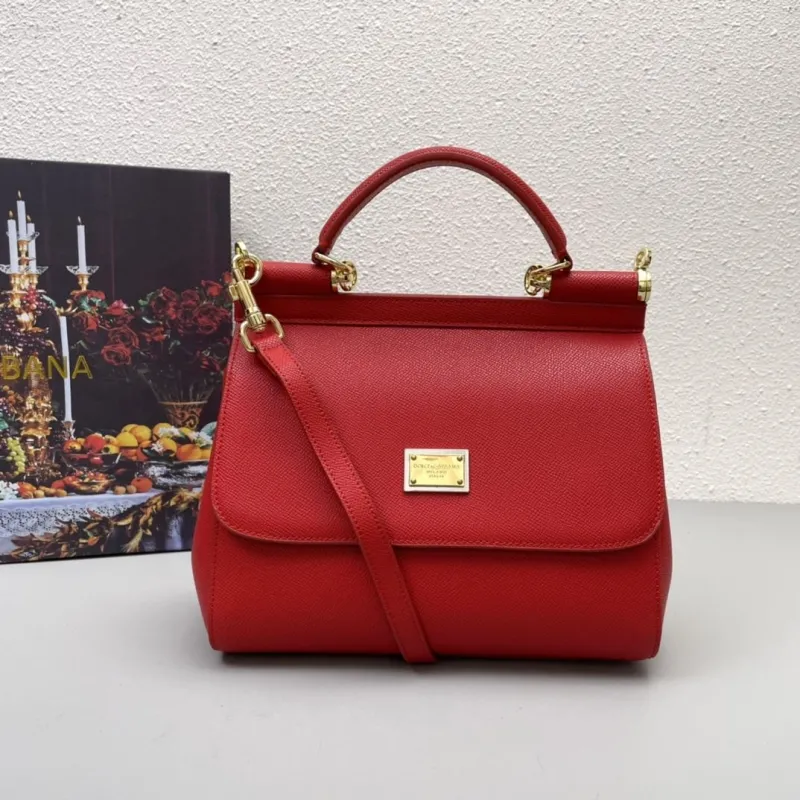 Dolce Gabbana Red Leather Handbag 209