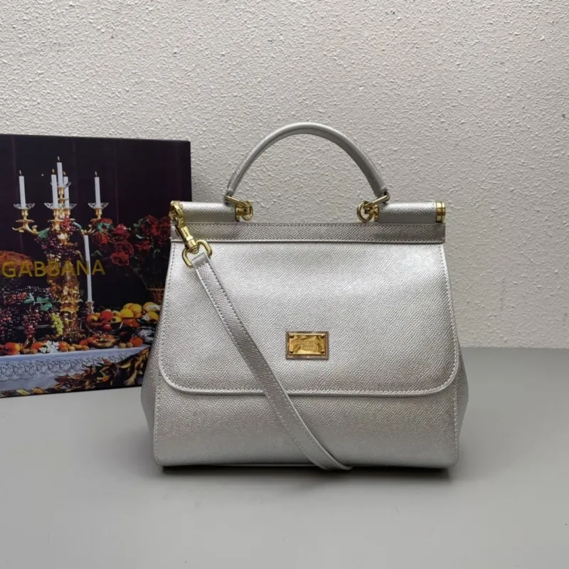 Dolce & Gabbana Silver Top Handle Handbag 212