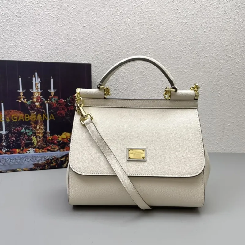 Dolce & Gabbana White Top Handle Crossbody Bag 213