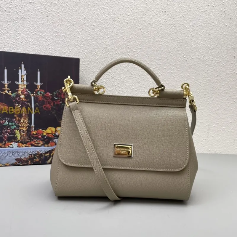 D&G Taupe Leather Handbag 215